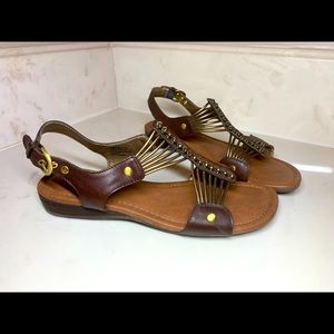 BareTrap Tan Strappy Sandals